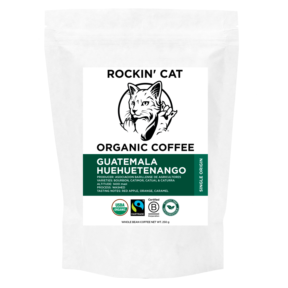 Rockin' Cat Organic Coffee Guatemala Huehuetenango -Fairtrade