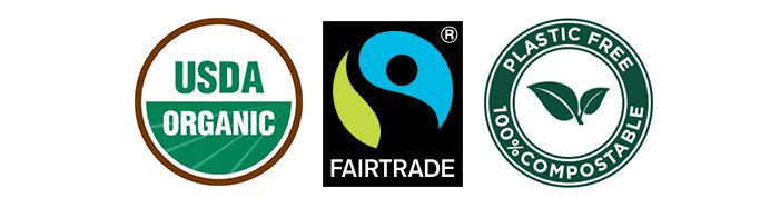 Rockin' Cat Organic Fairtrade Coffee in Compostable Pouches